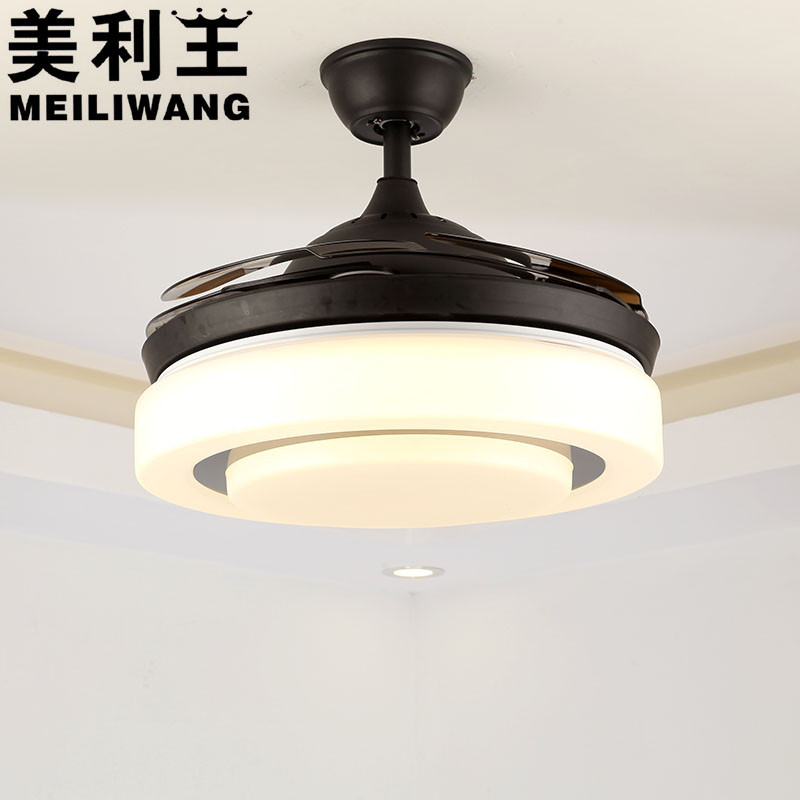 美利王吊灯新中式带电扇灯风扇吊灯隐形仿古复古餐厅灯客厅卧室家用吊扇灯风扇灯LED三档调光静音省电电机质保十年 【变频】B款-42寸变光遥控