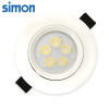 西蒙(simon)灯具照明 LED 天花灯射灯客厅吊顶简约现代暖光牛眼灯4W 3寸晶亮系列射灯白色