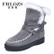 【海外名品 秋冬上新】法洛姿（FRLOZS）冬季保暖时尚潮流女士雪地靴FZ125 灰色 38码