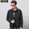 七匹狼夹克男士秋季新品立领夹克男商务休闲外套秋季jacket_1 165/84A/M 001(黑色)