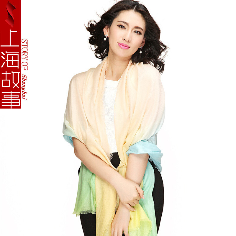 200支多色缎染人字纹羊毛围巾 4#