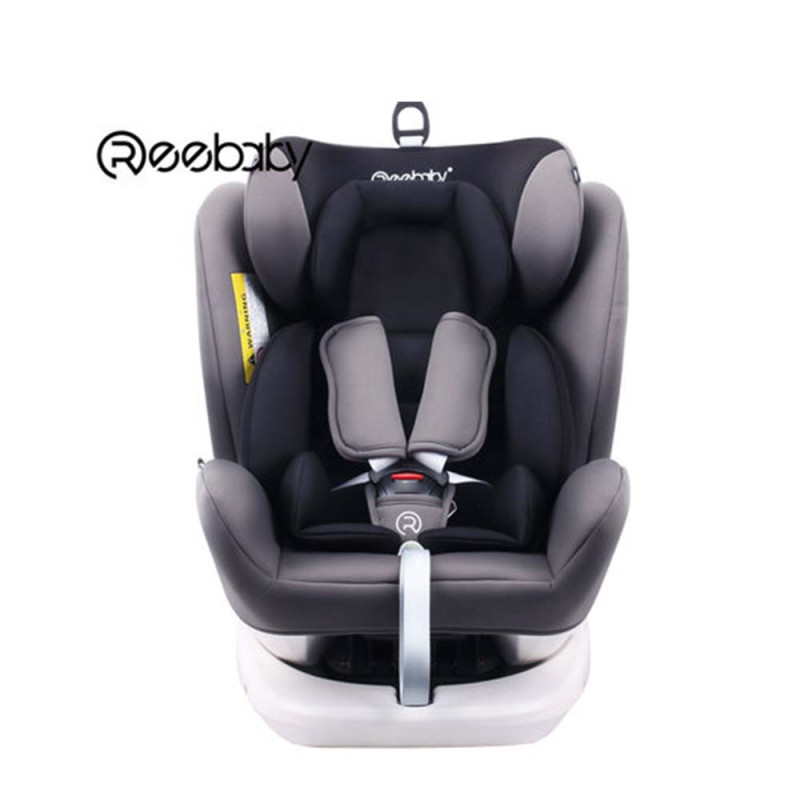 REEBABY瑞贝乐汽车儿童旋转安全座椅ISOFIX接口 0-1 2岁婴儿宝宝可躺 双向安装 0-36KG可使用 银河灰