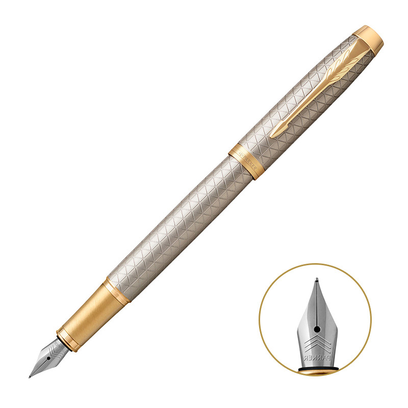 派克PARKER 钢笔 IM暮光之城墨水笔 学生商务办公文具用品 可吸墨可替换墨囊0.5mm金属不锈钢F笔尖 IM暮光之城墨水笔