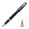 派克PARKER 新品都市纯黑丽雅白夹墨水笔 学生商务办公文具用品 可吸墨可替换墨囊0.5mm金属不锈钢F笔尖