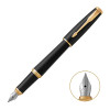 派克PARKER 刚笔 都市磨砂黑杆金夹墨水笔 学生商务办公文具用品 可吸墨可替换墨囊0.5mm金属不锈钢F笔尖