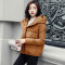 短款面包棉服小棉袄冬季可爱外套2017新款女装韩版宽松百搭棉衣潮 XL 焦糖色