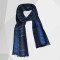 男士冬季常备蓝黑欧式时尚经典绅士舒适围巾WJH03 蓝黑色