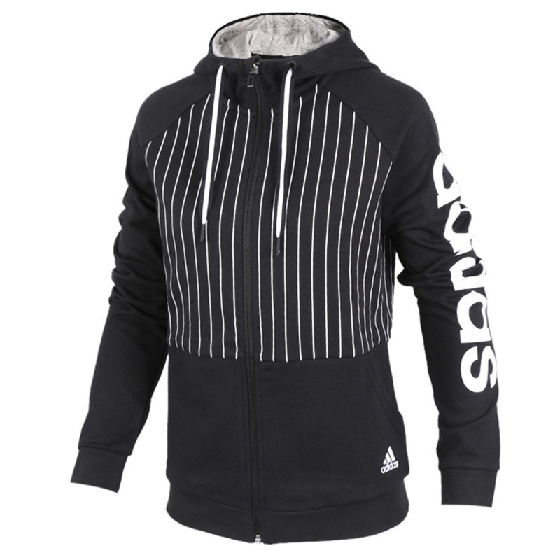 Adidas/阿迪达斯 女子外套2017新款训练运动服上衣休闲针织连帽夹克|BK4931 L(170/92A) BK4931