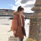 佐露絲(RALOS)韩版时尚收腰加厚羽绒服女2020冬季新款女装中长款狐狸大毛领白鸭绒外套暖 M 蓝色