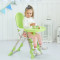 宝宝餐椅儿童餐椅多功能可折叠便携式婴儿椅子吃饭餐桌椅座椅折叠Amyoung 蜜桃粉+透明餐盘