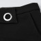 Lagogo/拉谷谷2017冬季新款外穿直筒裤子黑色热裤宽松高腰短裤女 155/S/36 黑色（W1）