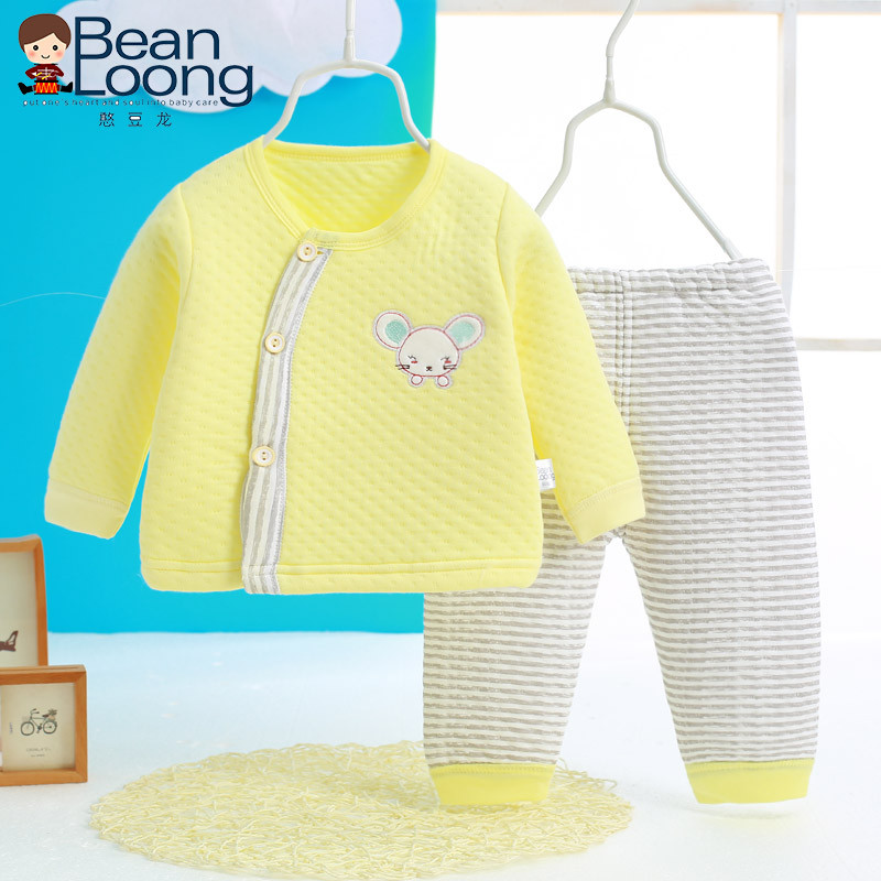 新款婴儿保暖内衣套装0-1岁加绒宝宝衣服冬季