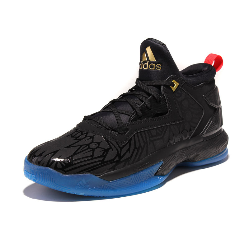 adidas阿迪达斯男鞋篮球鞋2016新款利拉德战靴运动鞋F37122 黑色 42.5码