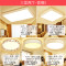 Grevol2021新款客厅灯简约现代大气家用创意长方形金色吸顶灯北欧风卧室灯具套餐三室两厅 金色-45*45cm三色