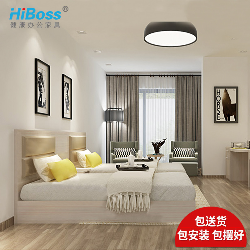 职员公寓床 员工 宿舍整套家具 单人床 公寓双人床 员工公寓宿舍家具