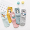 初愫10双装卡通动物图案日系中筒女袜 均码 黑驴企鹅