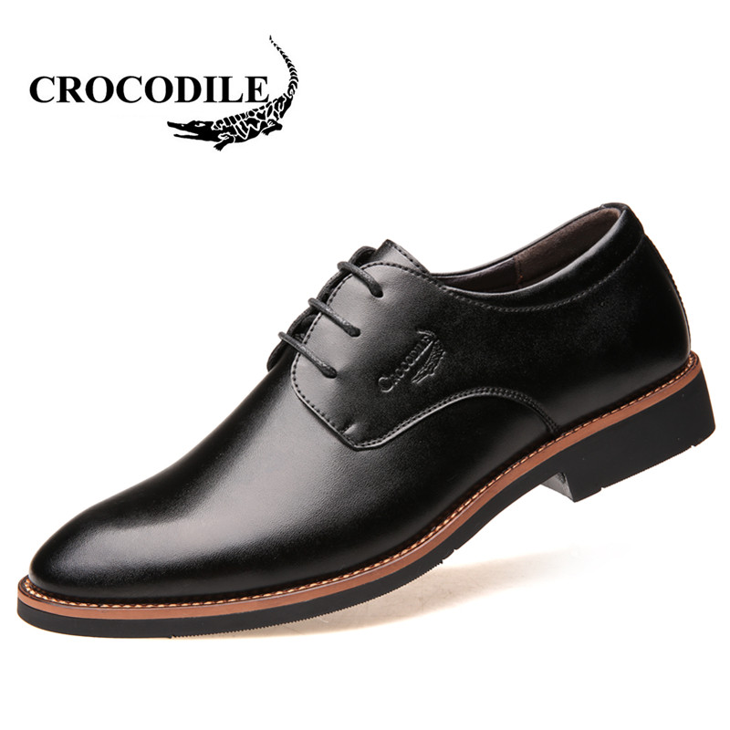 鳄鱼恤 CROCODILE 男士休闲鞋英伦男鞋子休闲皮鞋WFX00372064 黑色 40码