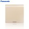 Panasonic松下开关插座铭悦香槟金5孔二三插五孔86型墙壁电源家用插座面板WZD122/501/622 二开单控 开关
