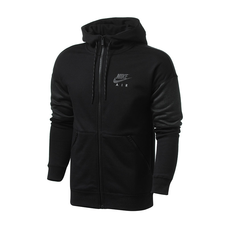 Nike耐克男装2018春季新款运动服防风连帽加绒保暖夹克外套861613 黑色 2XL