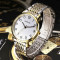鹏志（PANGCHI）手表 进口2035机芯时尚商务男表 超清大数字钢带女士腕表2511 黑带银壳黑面（男款）