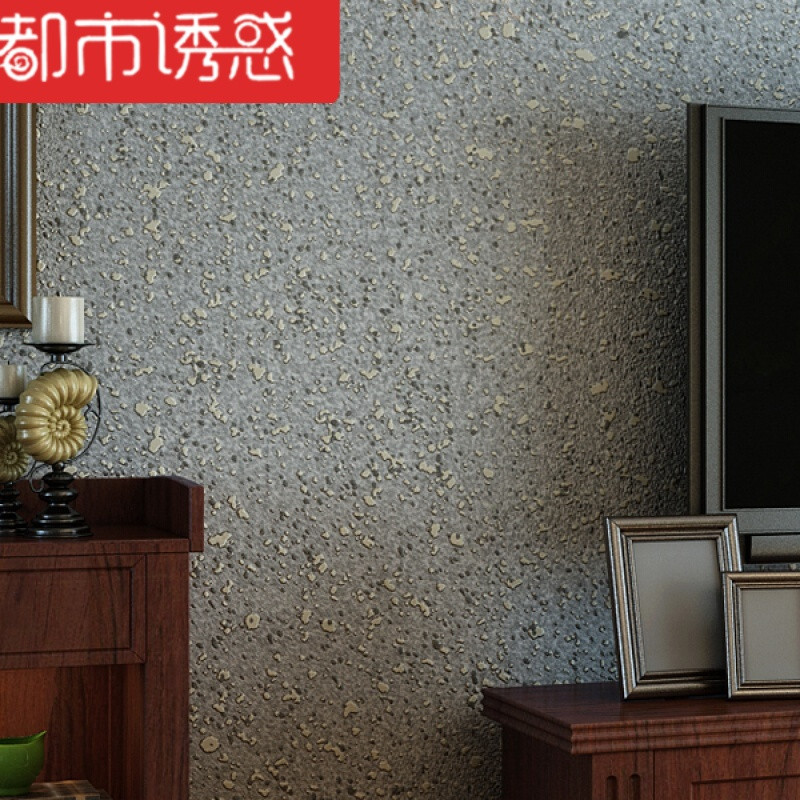 3D亚麻素色壁纸浮雕硅藻泥现代简约客厅卧室无纺布背景纯色墙纸【加厚版】白色93207仅墙纸 【加厚版】灰色93204