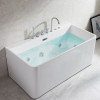 整体亚克力独立式浴缸一体式热水独立式用水洗手间防臭龙头多款式 &asymp1.3m 简约空缸