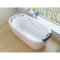 多彩浴缸椭圆型独立式可配时尚龙头立式水池配件缓解疲劳可配排水 &asymp1.4m 白色五件套(金)