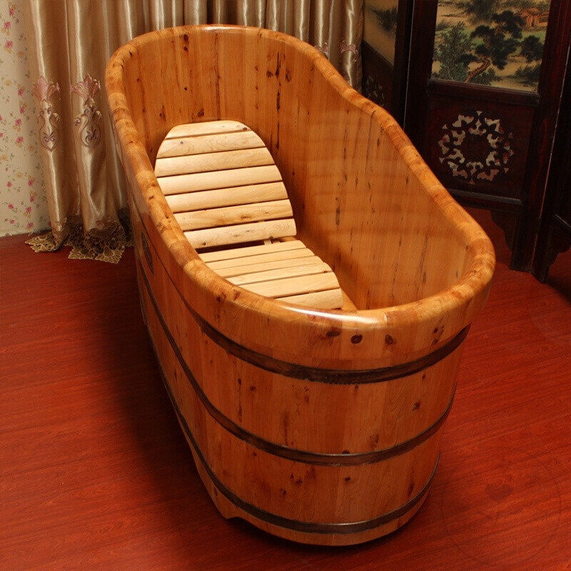 沐浴桶成人香柏木木盆保温蒸汽浴老人浴缸冬季养生防臭浴盆保健卫 套餐一标配::120*62*65/75