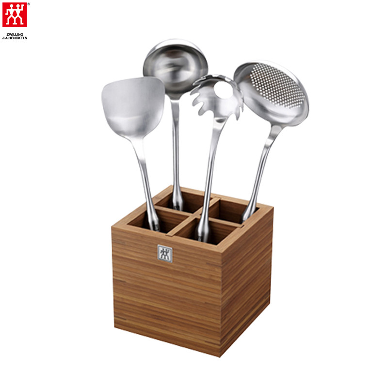 双立人(ZWILLING)pure系列炊具5件套不锈钢锅铲汤勺漏勺捞面勺烹饪用具