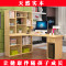 实木转角桌台式电脑桌松木书桌书柜组合儿童学习桌家用写字台包邮_2 C款2.5厚桌面左书架