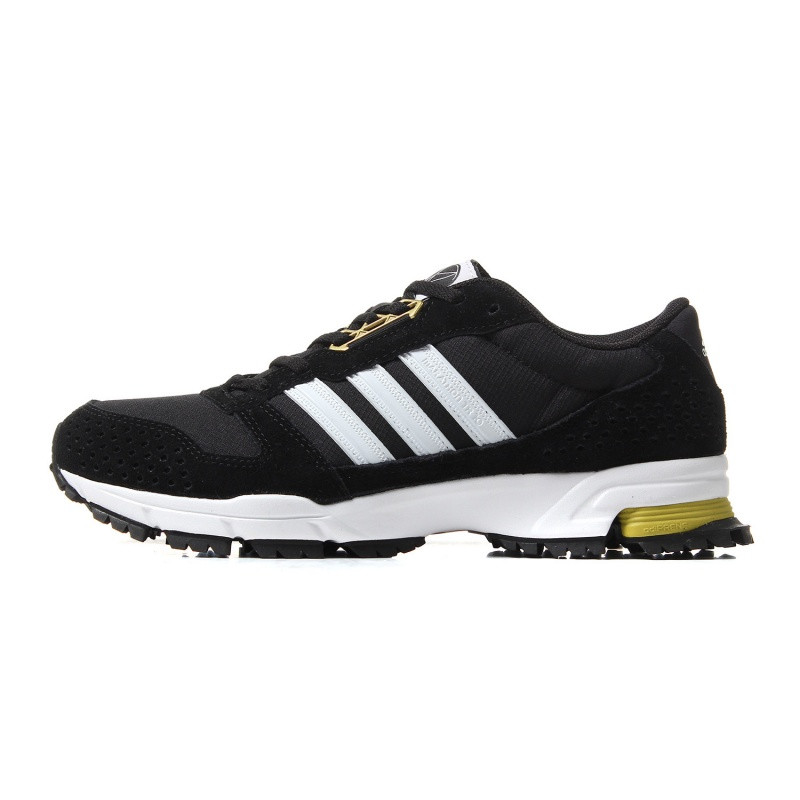 ADIDAS阿迪达斯2017新款马拉松跑鞋耐磨透气运动减震跑步鞋BW0620 1号黑色/亮白/金金属 41