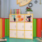 儿童简约玩具收纳架整理箱柜子带门书柜幼儿园置物架储物架格子柜_2 八格（不含收纳）