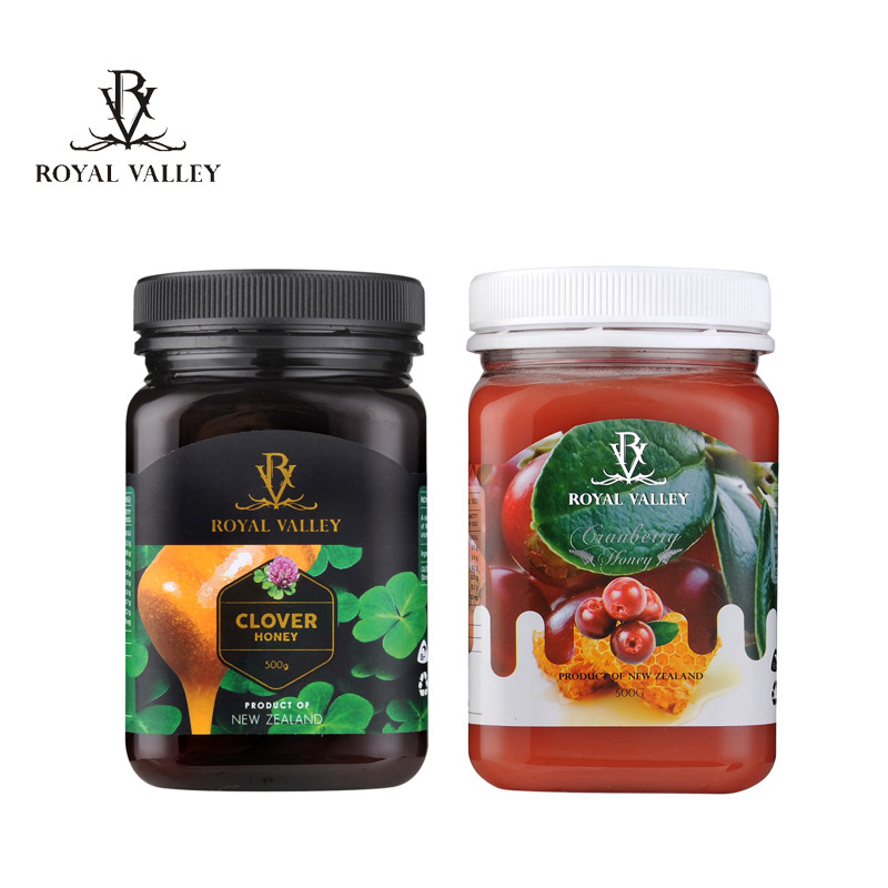 皇家维乐碧三叶草蜂蜜500g+蔓越莓蜂蜜500个 送礼盒