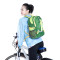 SMOPEN杉美 户外骑行包 反光条防水布双肩背包 男女时尚运动登山包 20L S501 绿色