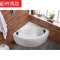 双人浴缸亚克力三角形扇形浴缸独立式情侣冲浪按摩浴盆1米-1.6米 ≈1.3m （不带玻璃）A款式五件套配置