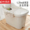 家用洗浴盆塑料大人可浴缸加厚男女沐浴桶洗澡盆全身泡澡粉红升级A款带盖建议(1.9米内 卡其B款带盖建议（1.75米内）