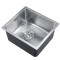 不锈钢厨房大水槽大单槽吧台洗菜盆洗碗池台上台下阳台洗衣槽 4540单槽+R91冷热龙头