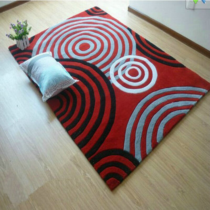 时尚简约格子地毯客厅茶几沙发手工腈纶加厚加密地毯满铺定制 15号(预售10天发货)