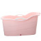 塑料洗澡桶浴桶浴缸泡澡桶沐浴桶泡澡盆家用大浴盆特大号加厚 粉红色
