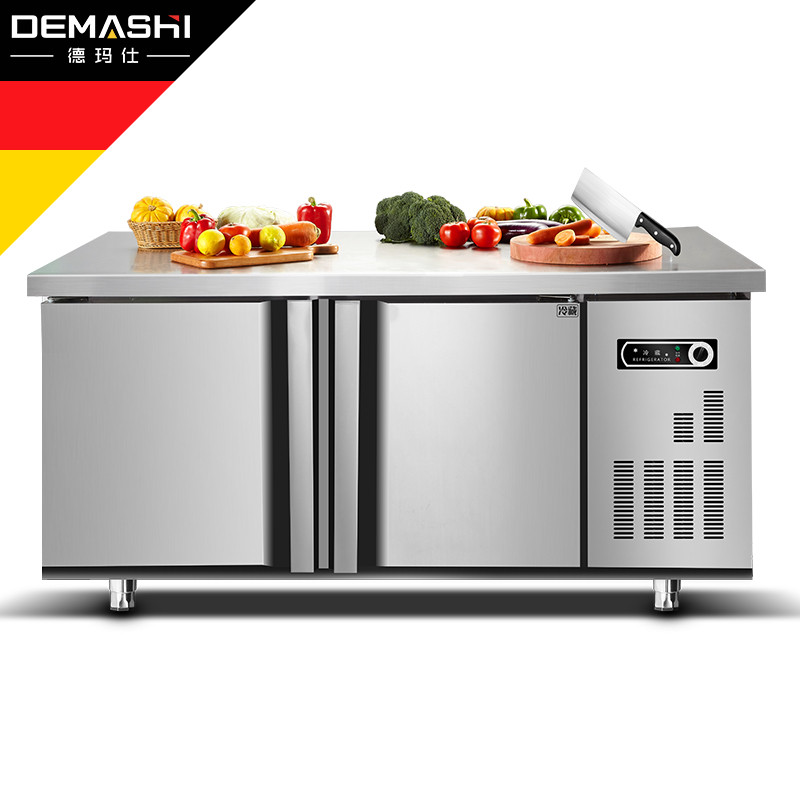 德玛仕（DEMASHI） 商用冷藏工作台 操作台冰柜 水吧厨房奶茶保鲜操作台 工作台冰柜保鲜工作台 1.8*0.6*08