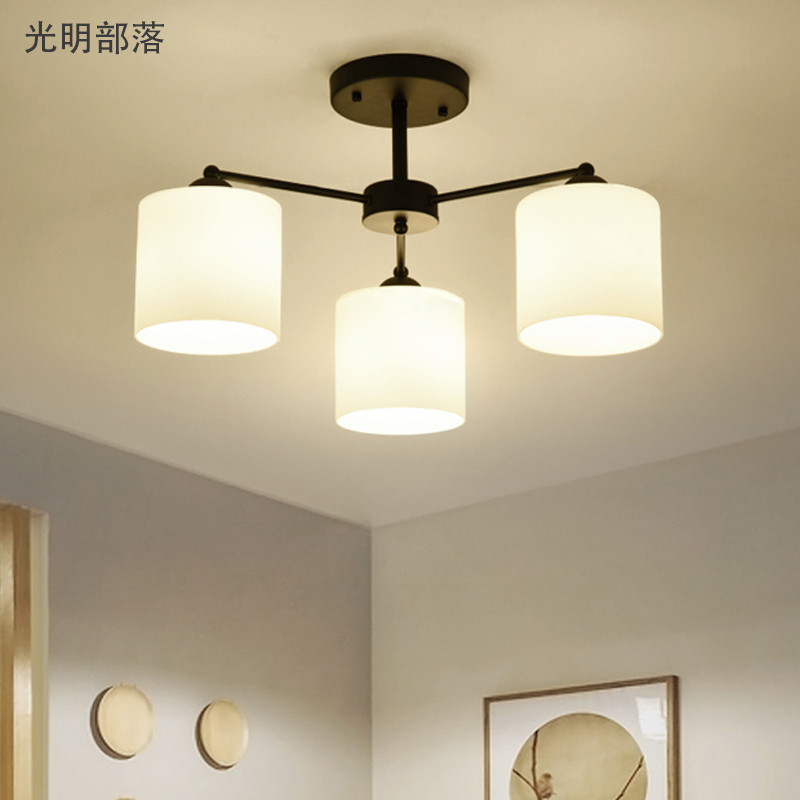 GMBL光明部落美式乡村客厅灯北欧led吸顶灯具现代简约卧室灯餐厅灯简欧房间灯欧式田园书房灯饰 3头配暖光灯泡