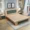 卡米蒂 双人床 现代简约主卧全实木床1.5m米经济型1.2米单人床松木床 1.2*2原红色+送椰棕床垫