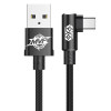 倍思 MVP王者弯头手游数据线 USB-A转Type-C 2A 1M 黑色