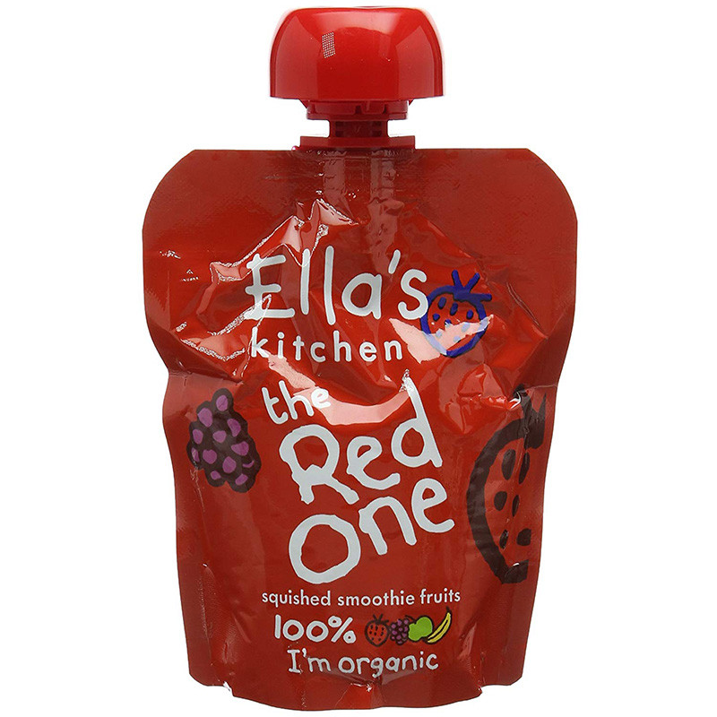Ella’s Kitchen 艾拉的厨房 有机红色香蕉草莓苹果覆盆子混合果泥 90克/袋