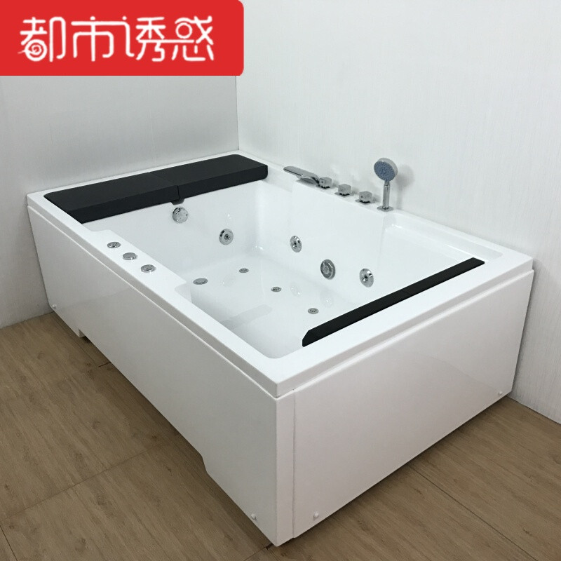 按摩浴缸亚克力双人浴缸家用冲浪按摩恒温情侣大浴盆嵌入式 &asymp1.7M 加装恒温配置