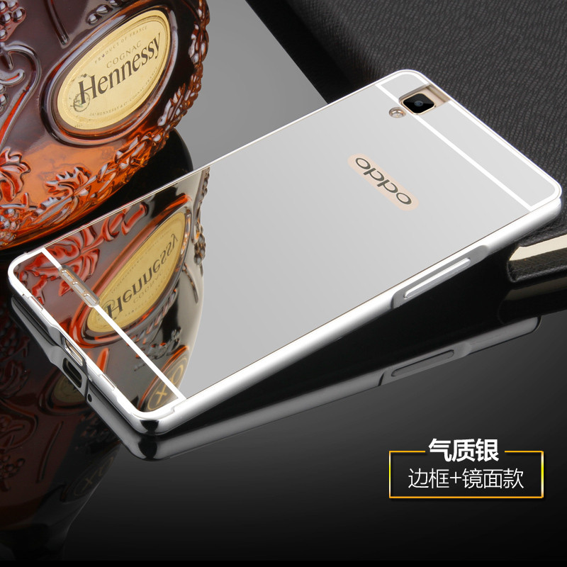 oppoa53手机壳oppoa53t手机保护套欧珀a53m金属边框外壳男女款 电镀-气质银-送钢化膜+支架