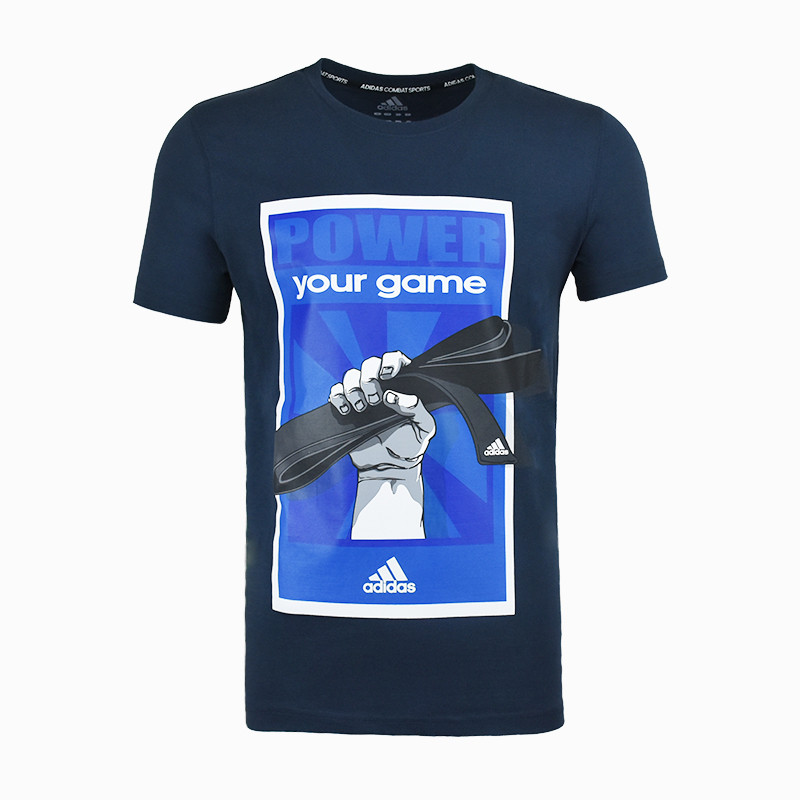 阿迪达斯童装针织T恤运动短袖经典logoT恤ADITSG5Y-BKBU adiTSG5Y-BKBU 128cm