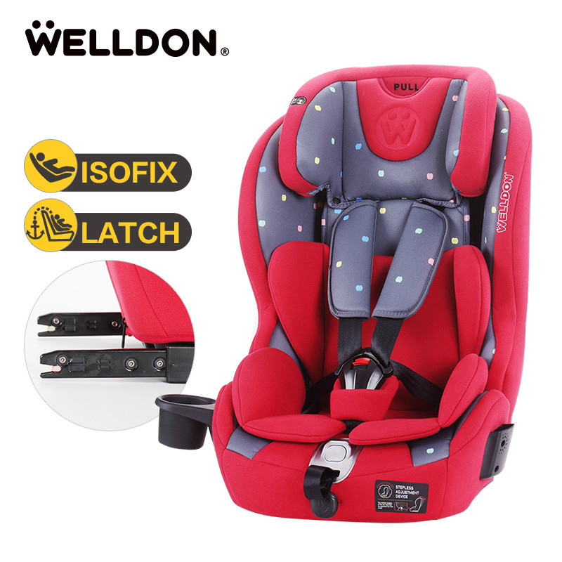 惠尔顿（welldon）汽车儿童安全座椅ISOFIX接口 酷睿宝（9个月-12岁）祈福苹果红