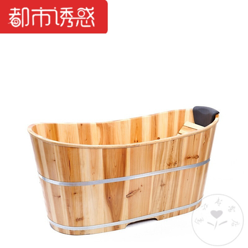 加厚舒适沐浴桶浴缸足浴养生豪华澡盆大号防滑防腐坐浴浴室热水养 100*60*62/72(带盖子)