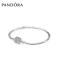 PANDORA/潘多拉Moments基础锆石蛇骨链925银手链590723CZ 17cm